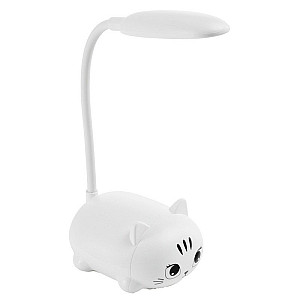 LED lampička - Night Kitty, teplé světlo, USB napájení, bílá