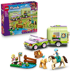 LEGO® Friends 42695 Přívěs s koněm a hříbětem