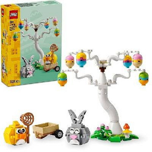 LEGO® Iconic 40808 Velikonoční zajíček, kuřátko a sběr vajíček