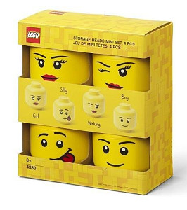 LEGO úložná hlava (mini) - sada 4 ks