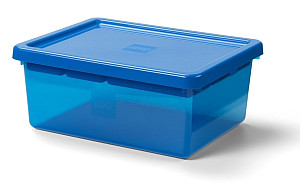 LEGO úložný box s organizérem - modrá