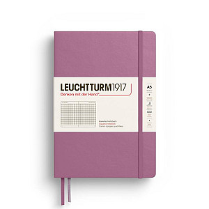 Zápisník Dusty Rose Medium A5 čtverečkovaný