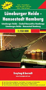 Lüneburger Heide-Hansestadt Hamburg/Luneburské vřesoviště,Hanzovní město Hamburk 1:150T/automapa