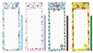 Magnetický blok 7,5 x 24 cm s tužkou 60l. mix 2