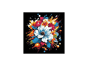 Malování na plátno Květina 30x30 cm
