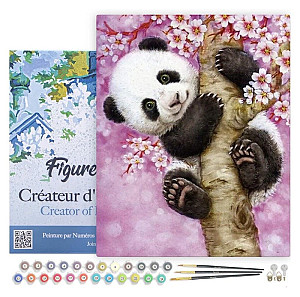 Malování podle čísel - Baby Panda na rámu 40x50cm