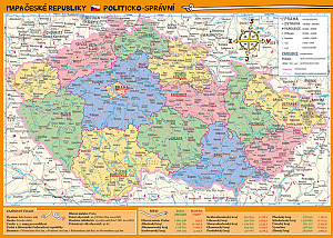 Mapa České republiky – zeměpisná a politicko-správní