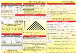 Matematická tabulka 2 pro SŠ (A4)