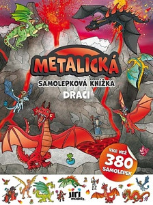 Metalická samolepková knížka Draci