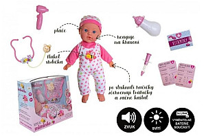 Miminko nemocné s doplňky/se zvukem, světlem