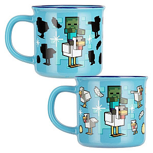 Minecraft Hrnek měnící Chicken Jockey 350 ml