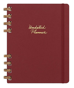 Moleskine Spirálový plánovací zápisník nedatovaný tvrdý červený XL