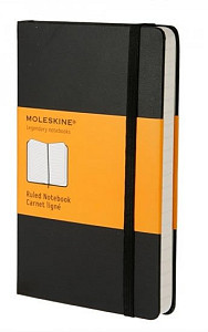 Moleskine Zápisník černý S, linkovaný, tvrdý