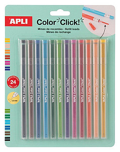 Náhradní tuhy pro stiskací pastelky Color Click, 2x12ks