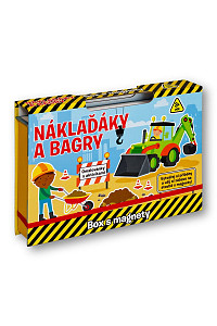 Náklaďáky a bagry - Box s magnety