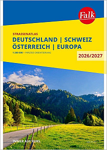 Německo, Švýcarsko, Rakousko 1:300 000 / atlas silnic 2026/2027 Falk