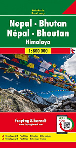AK 224 Nepál - Bhutan 1:800 000 / automapa