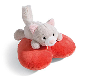 NICI plyš Love Kočička fluffy srdce ležící  13 cm