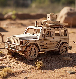 NiXiM Dřevěné 3D puzzle Terénní auto