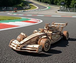 NiXiM Dřevěné 3D puzzle Závodní formule