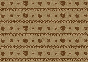 Obálka C6 barevná - kraft srdíčka