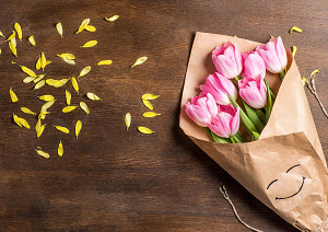 Obálka C6 barevná - tulipány