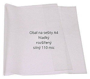 Obaly na sešity CONCORDE A4 rozšířené, 110mic, sada 10ks