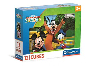 Obrázkové kostky Mickey Mouse 12 kostek