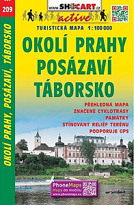Okolí Prahy - Posázaví, Táborsko - turistická mapa