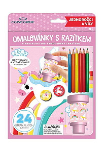 Omalovánky s razítkem CONCORDE - Jednorožci a víly
