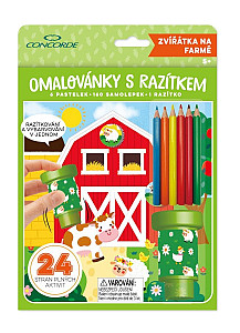Omalovánky s razítkem CONCORDE - Zvířátka na farmě