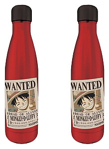 One Piece nerezová láhev (Wanted-Luffy)
