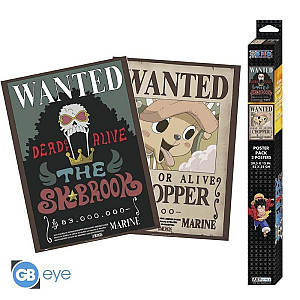 One Piece Set plakátů - Wanted Chopper & Brook 2 ks