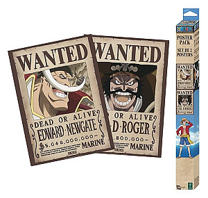 One Piece Set plakátů Wanted Roger  Whitebeard 52 x 38 cm (2 ks)