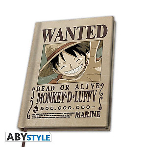 One Piece Zápisník A5 - Wanted Luffy