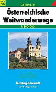 Österreichische Wei Gesamtplan 1:800 000/Rakouské dálkové turistické trasy