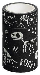 Ozdobná lepicí páska se světelným efektem - dino kostry