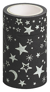 Ozdobná lepicí páska se světelným efektem - hvězdy