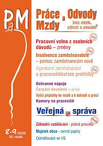 PaM 8-9/2025 Pracovní volno z osobních důvodů - změny