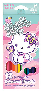 Pastelky trojhranné Hello Kitty, 12 barev