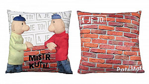 Pat a Mat - Polštář oboustranný 30x30 cm / kutil