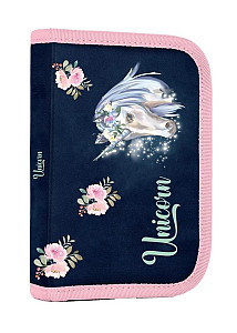 Penál 1 patrový, 2 chlopně, naplněný - Unicorn 1