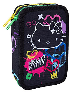 Penál Jumper 2, Hello Kitty Neon Black, plný, PES