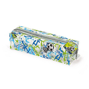 Penál průhledný s barevným potiskem Goal Time