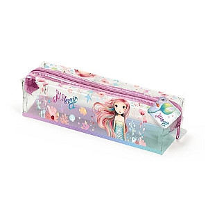 Penál průhledný s barevným potiskem Mermaid