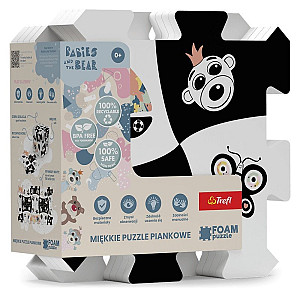 Pěnové puzzle Treflíci: Černá a bílá
