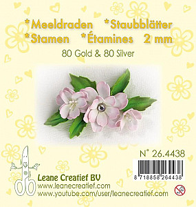 LEANE Pestíky do kvítků - zlaté,stříbrné 160 ks