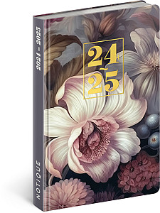 18měsíční diář Petito – Květiny 2024/2025, 11 × 17 cm