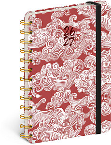 Diář 18měsíční spirálový 2026/2027 Petito - Mraky, 13 x 18 cm