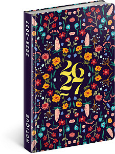 Diář 18měsíční 2026/2027 Petito - Flóra, 11 x 16 cm